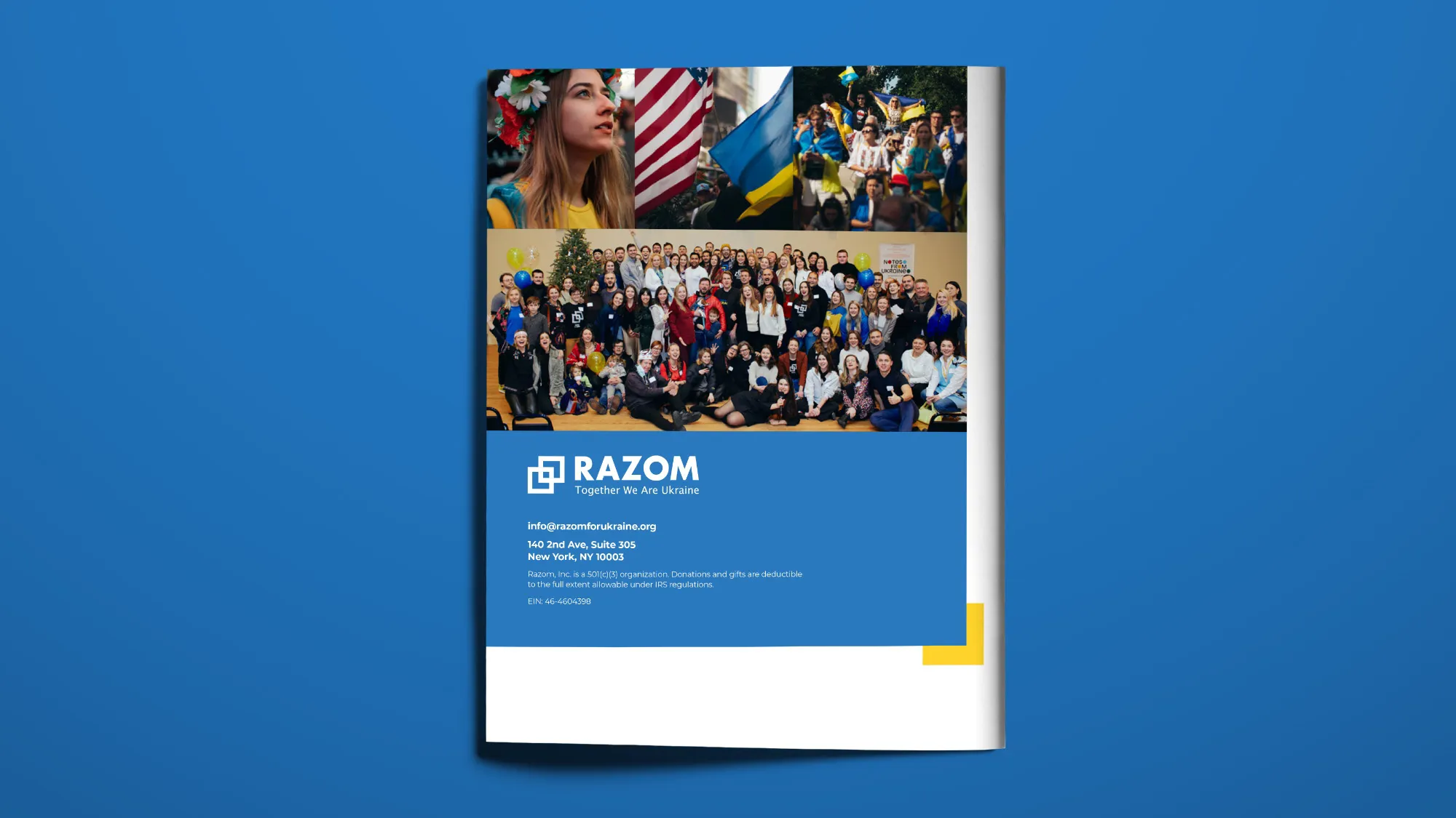 Back cover of Razom impact report.
