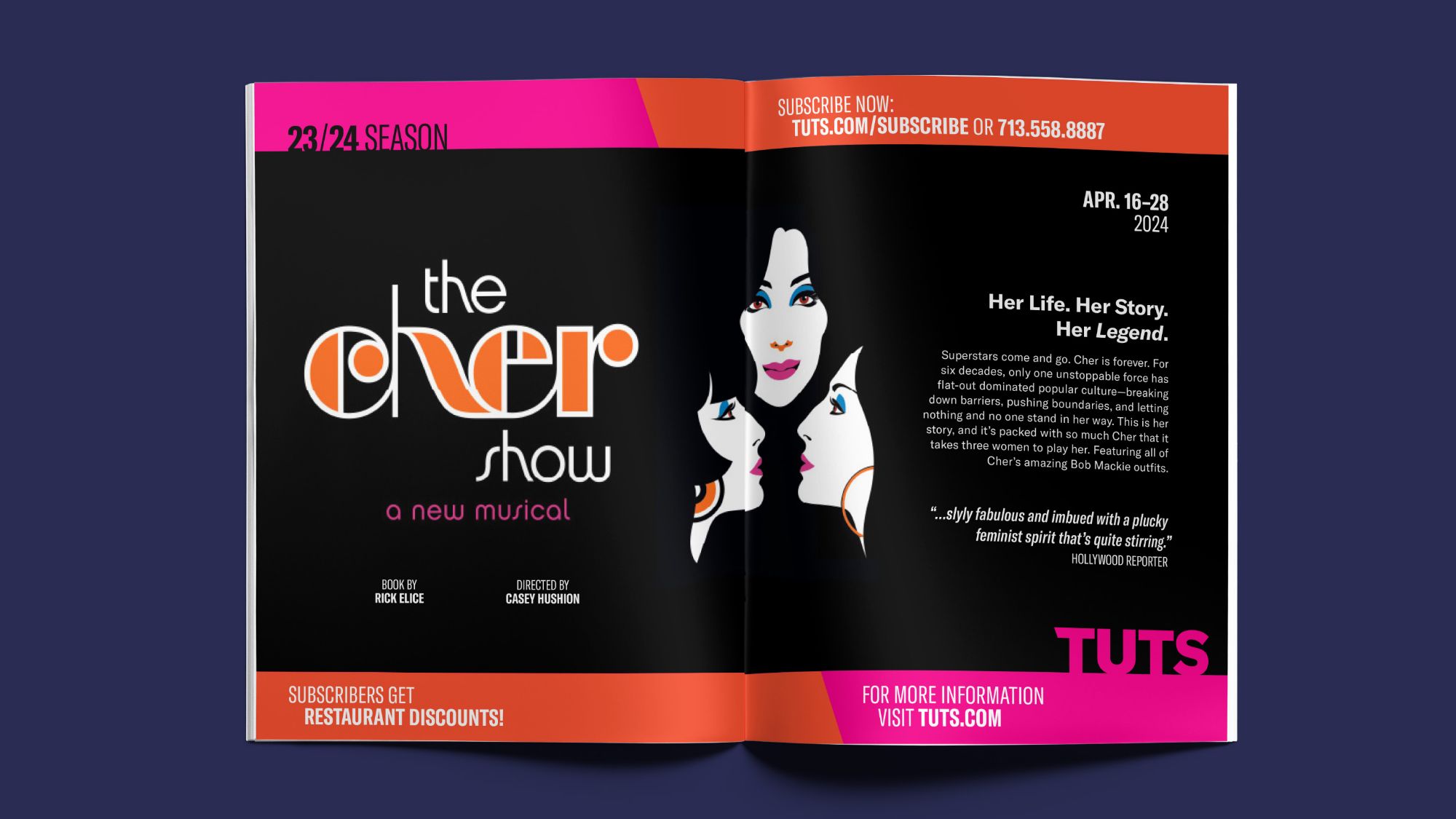 TUTS theatre season branding brochure