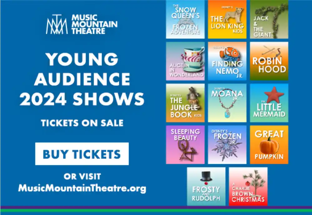 Music Mountain Theatre Young Audience 2024 Shows advertising