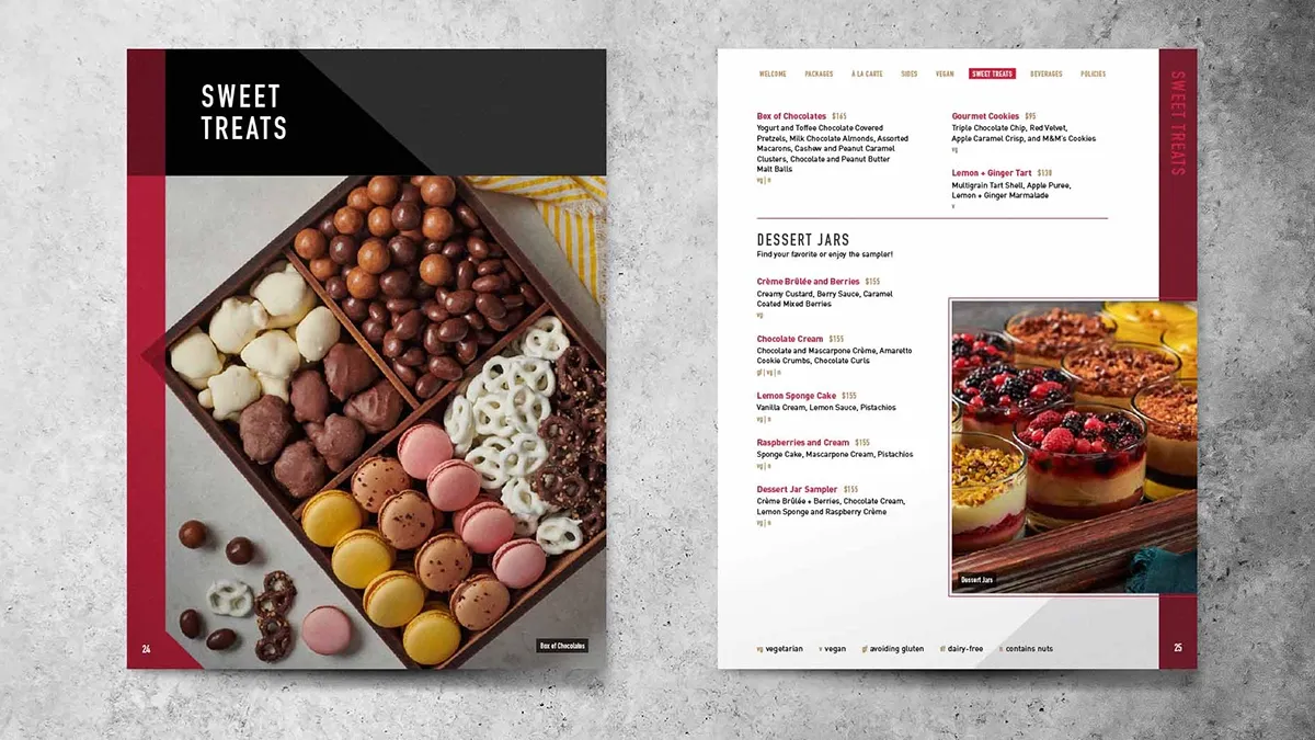 Award-Winning Levy Mercedes-Benz Stadium Major League Soccer Suites Menu designed by Trillion.