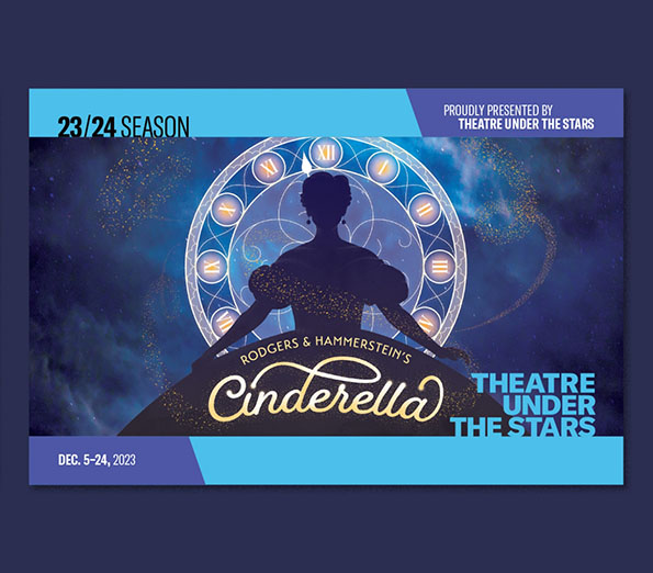 TUTS theatre season branding postcards