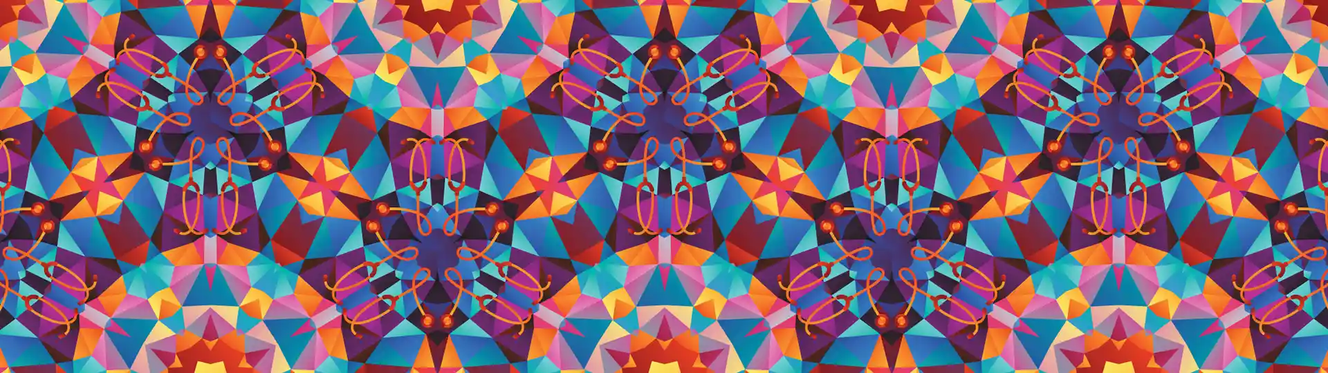 A kaleidoscope pattern featuring stethoscopes for the Inova Honors Gala branding.