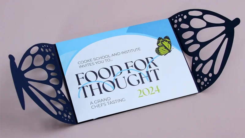 Cooke School gala invitation design