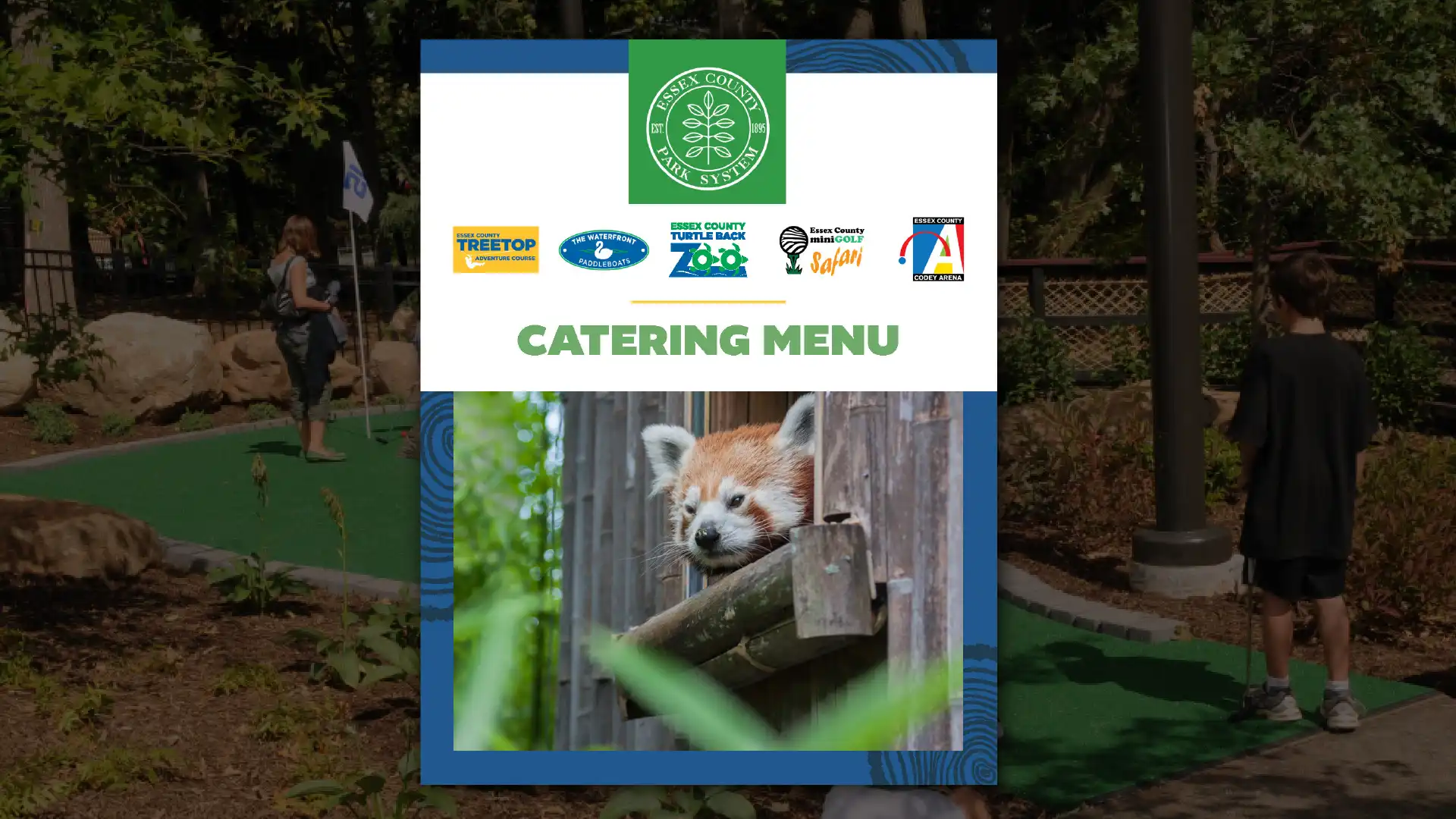 Essex County Parks System catering menu design