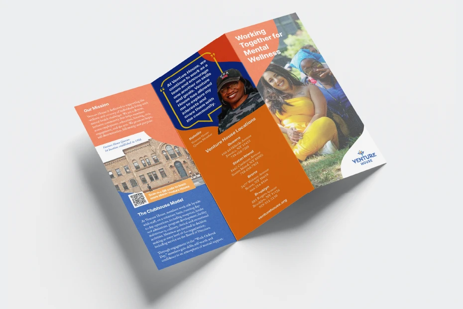 Venture House mental health brochure design