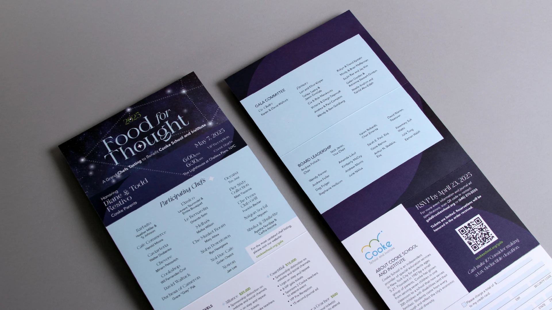 Cooke School and Institute Food for Thought Gala Branding - Trillion