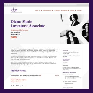 law firm profile showing website architecture 