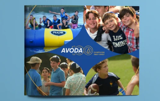 The cover of the Camp Avoda Case for Support brochure