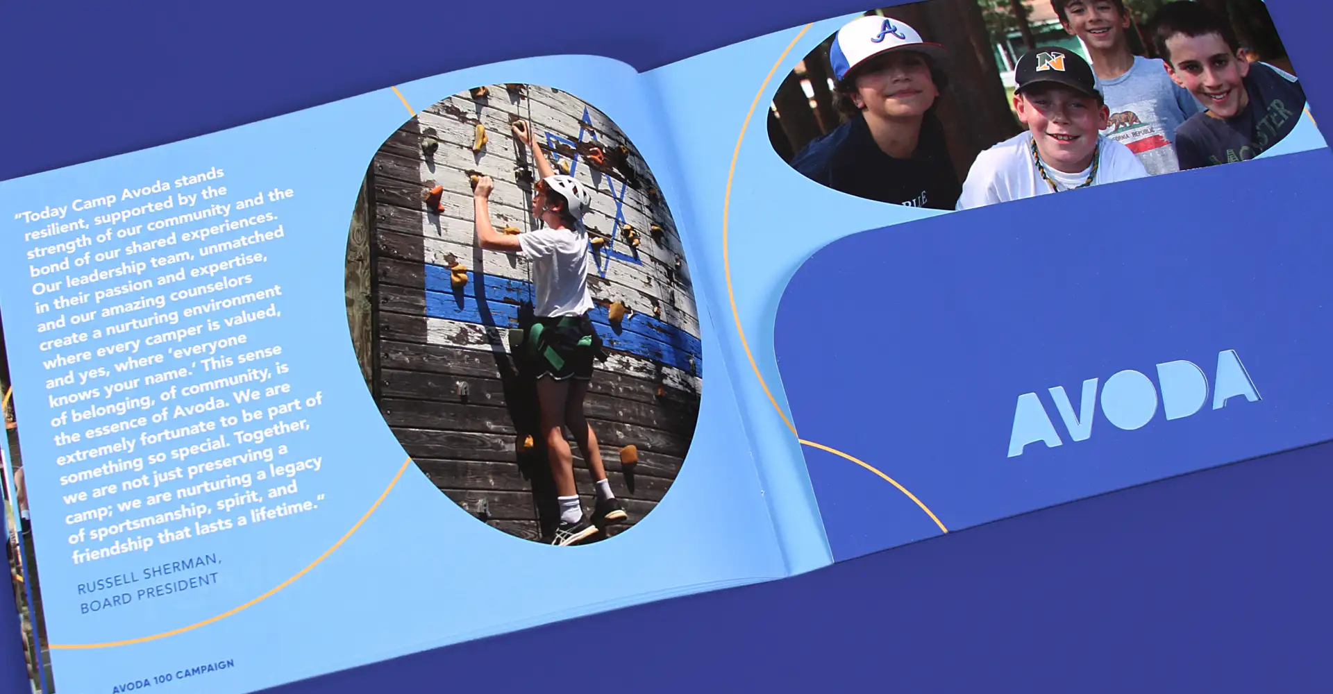 The pocket folder of the Camp Avoda Case for Support