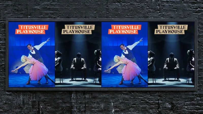 community theater logo and poster