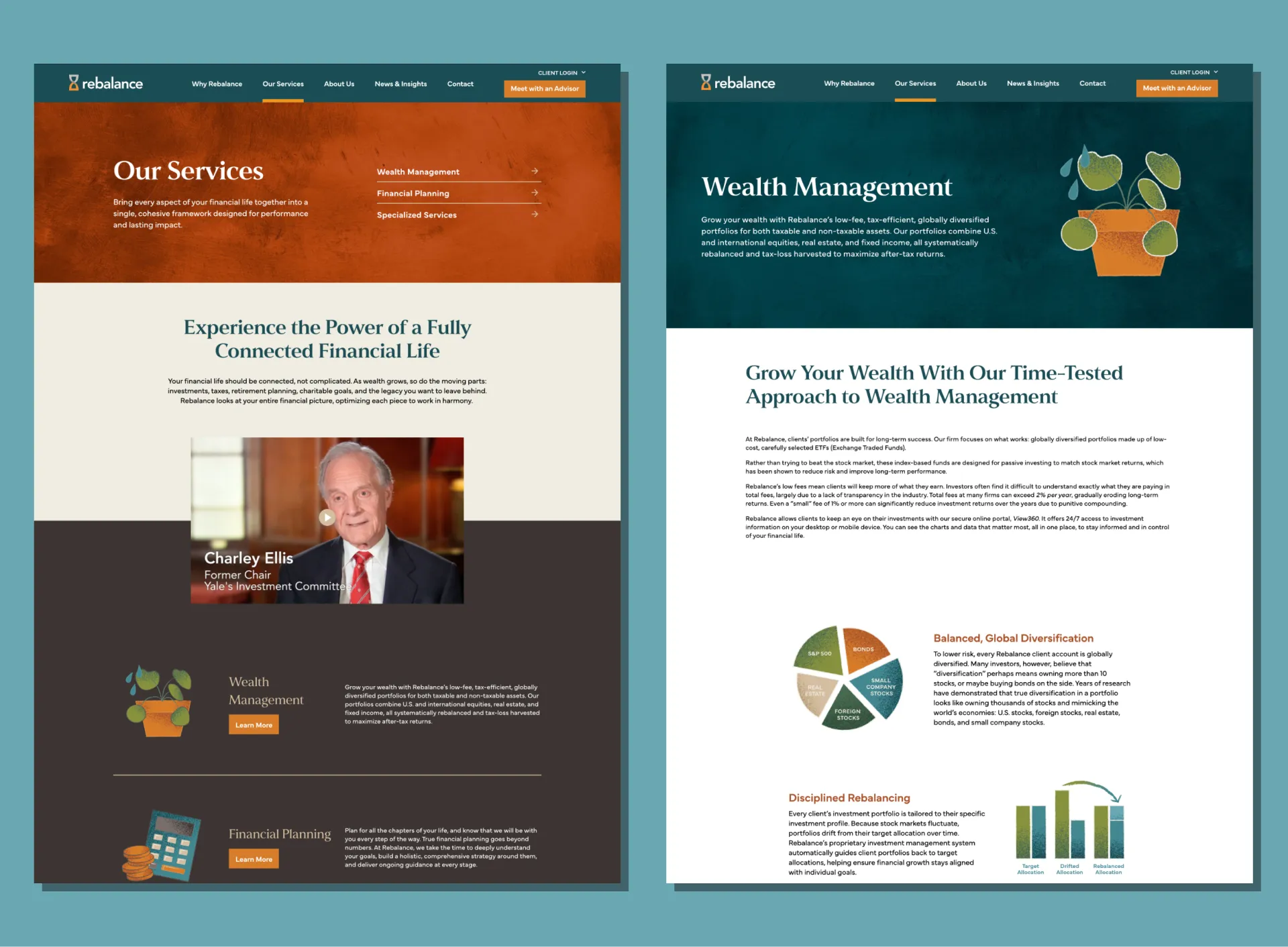 Desktop Screen Design for Financial Services Firm